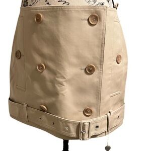 AUTHENTIC Burberry Soft Fawn Belted Wrap Skirt